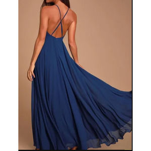 Lulus Mythical Kind of Love Blue Maxi Dress
